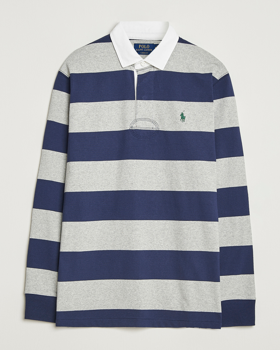 Herre | Trøjer | Polo Ralph Lauren | Jersey Striped Rugger Navy/Andover Heather
