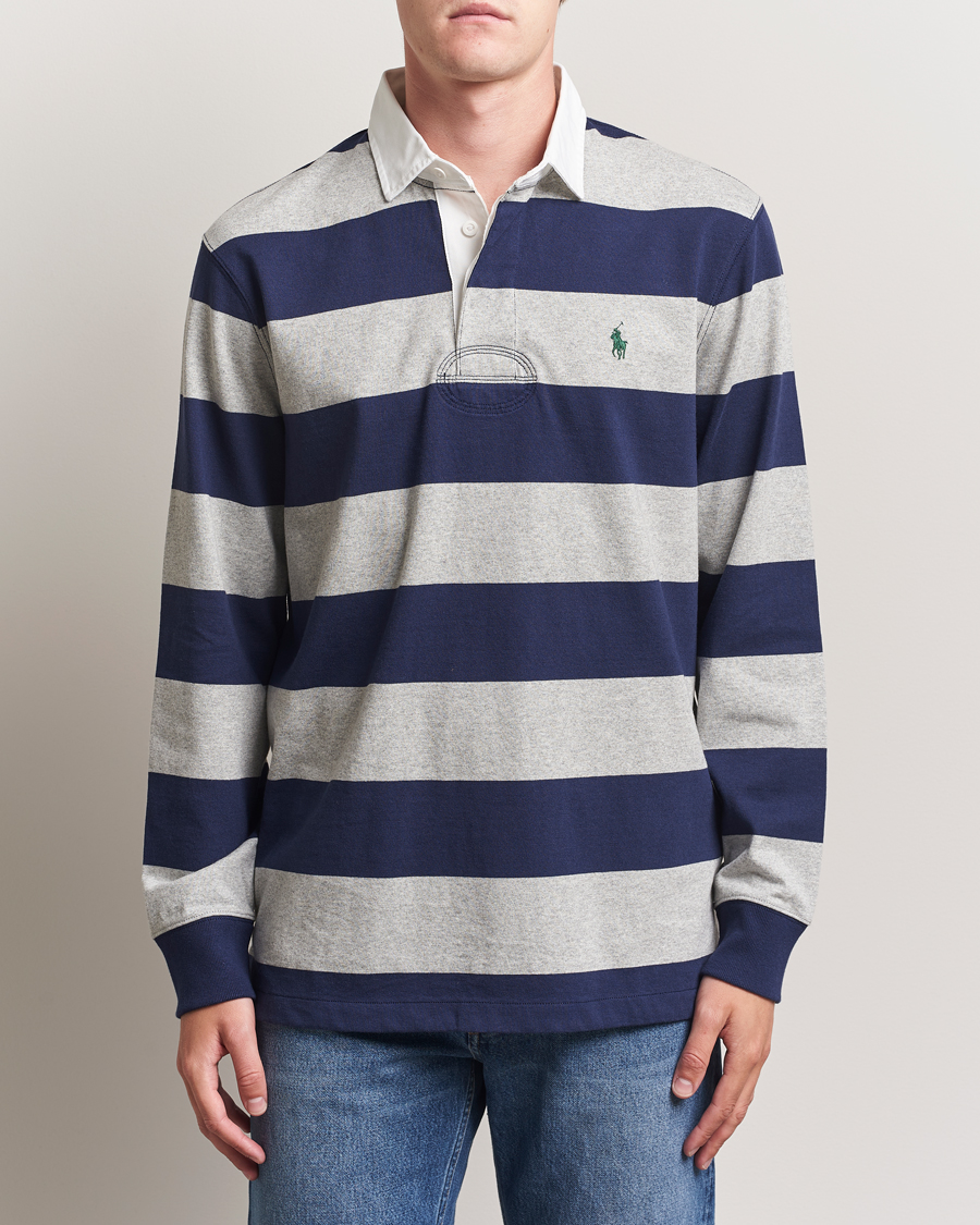 Herre | Trøjer | Polo Ralph Lauren | Jersey Striped Rugger Navy/Andover Heather