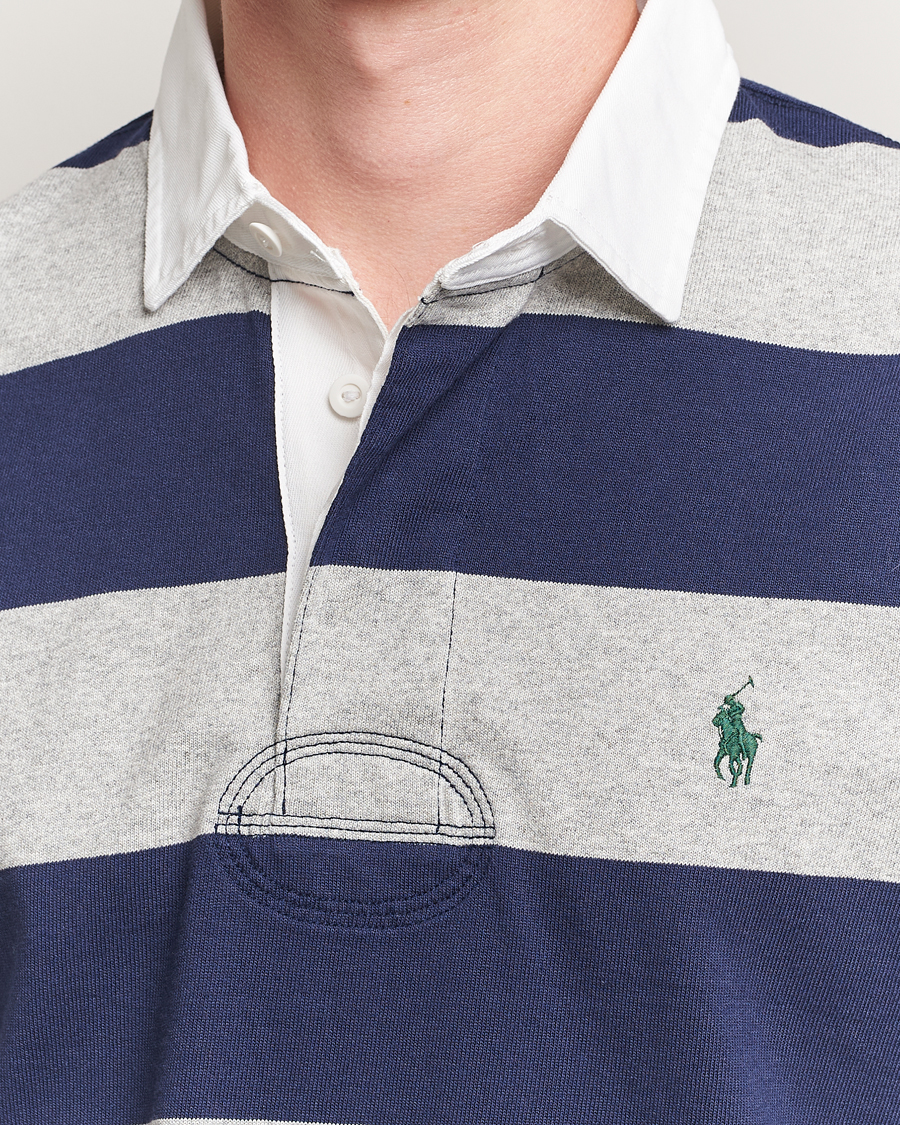 Herre | Trøjer | Polo Ralph Lauren | Jersey Striped Rugger Navy/Andover Heather