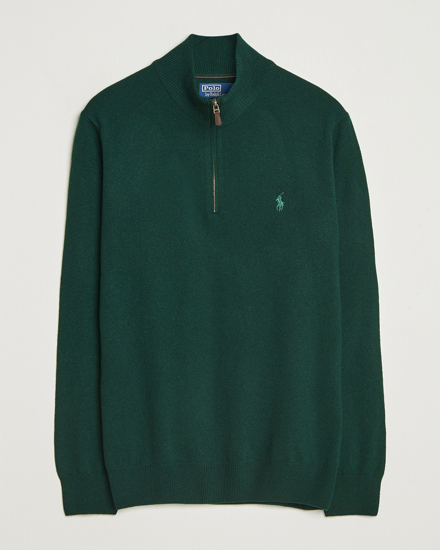 Herre | Trøjer | Polo Ralph Lauren | Merino Half-Zip Sweater Moss Agate
