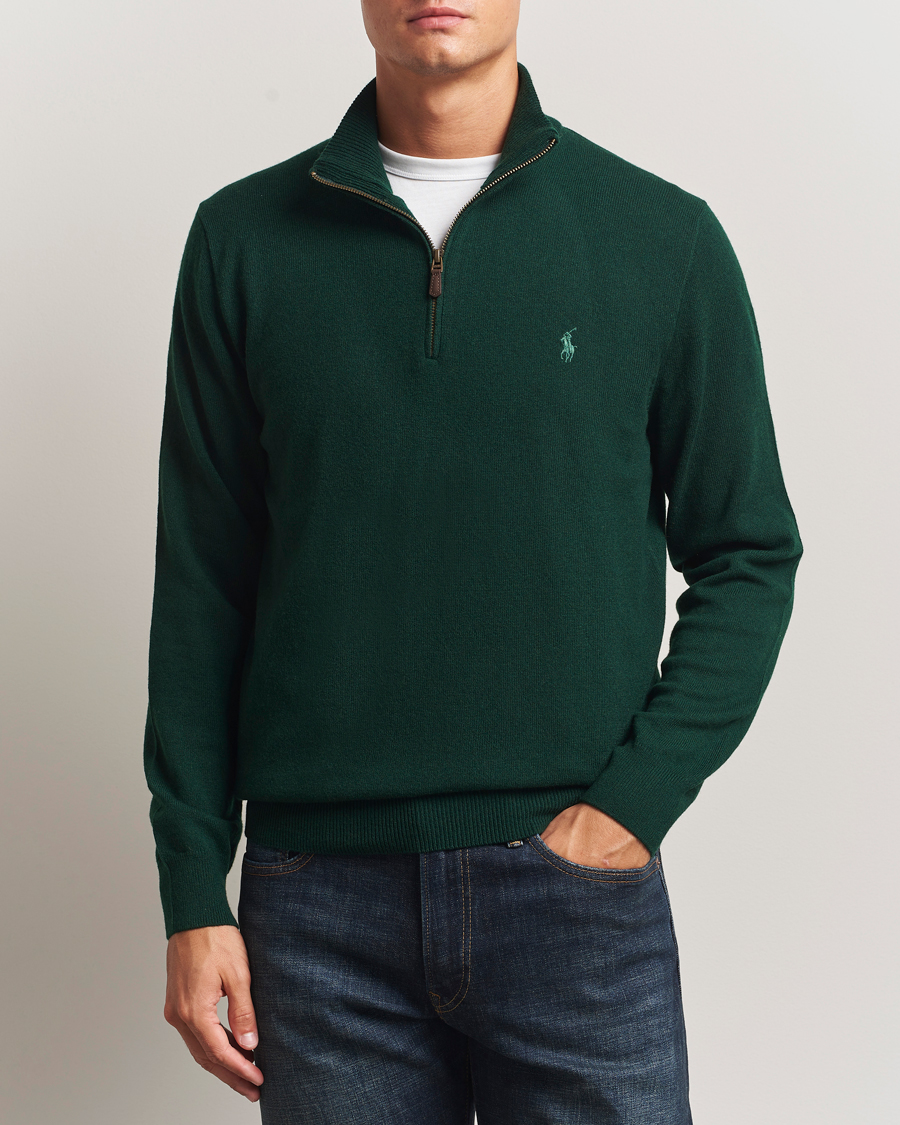 Herre | Trøjer | Polo Ralph Lauren | Merino Half-Zip Sweater Moss Agate