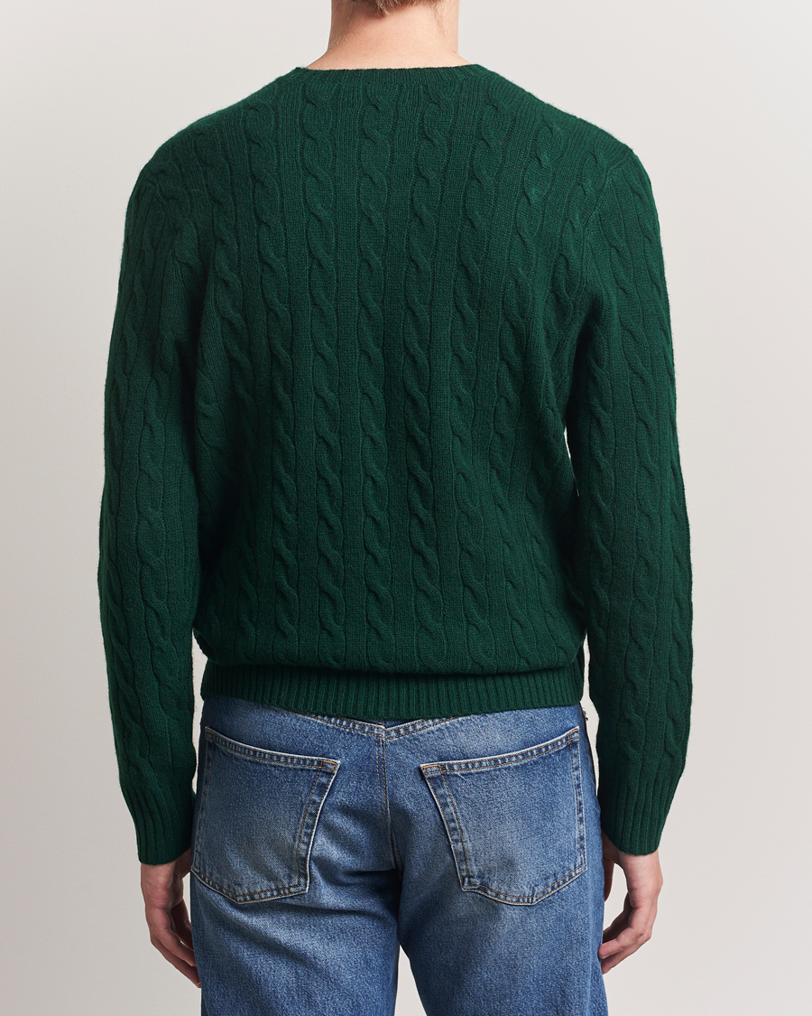 Herre | Trøjer | Polo Ralph Lauren | Wool/Cashmere Cable Crew Neck Moss Agate