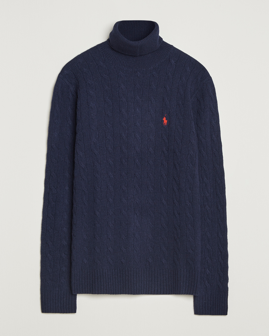 Herre | Trøjer | Polo Ralph Lauren | Wool/Cashmere Rollneck Hunter Navy