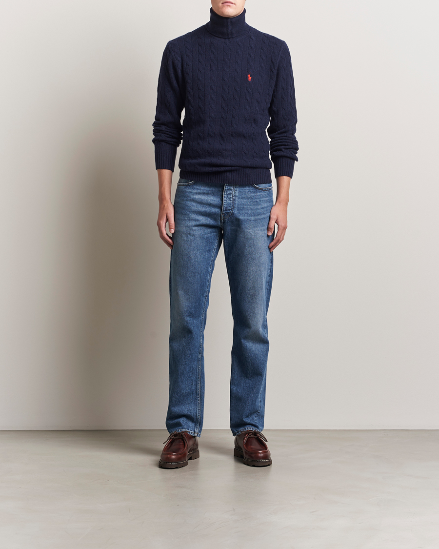 Herre | Trøjer | Polo Ralph Lauren | Wool/Cashmere Rollneck Hunter Navy