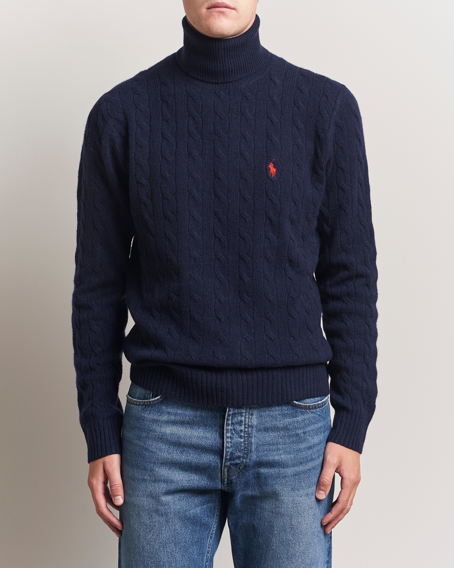 Herre | Trøjer | Polo Ralph Lauren | Wool/Cashmere Rollneck Hunter Navy