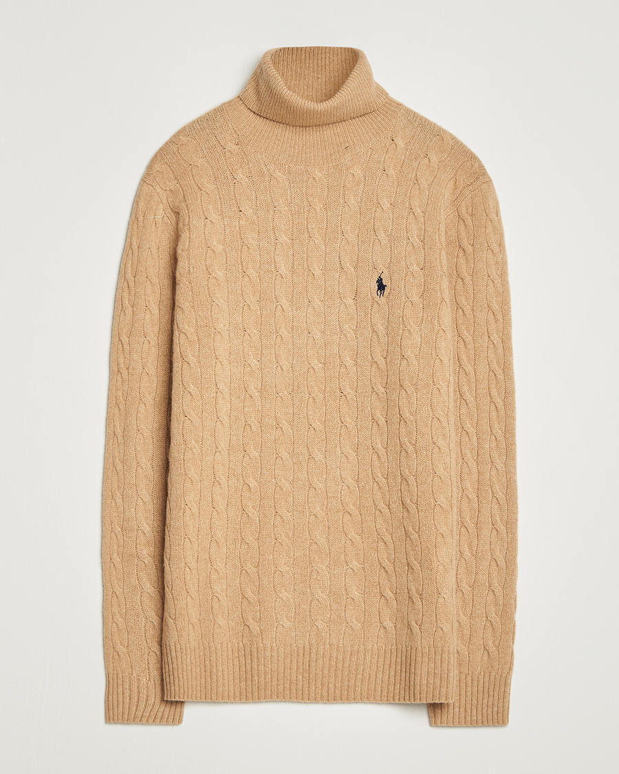 Herre | Trøjer | Polo Ralph Lauren | Wool/Cashmere Rollneck Camel Melange