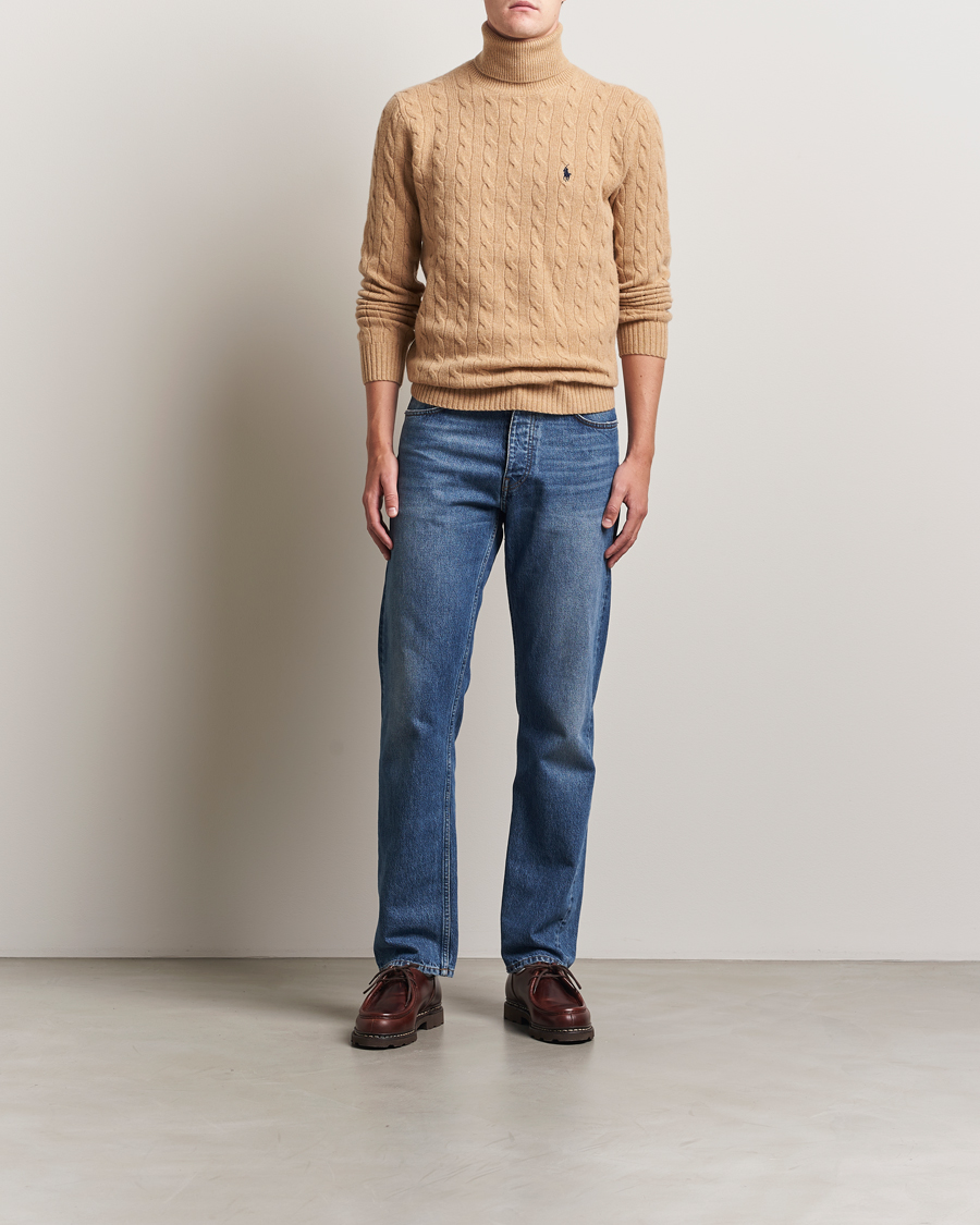 Herre | Trøjer | Polo Ralph Lauren | Wool/Cashmere Rollneck Camel Melange