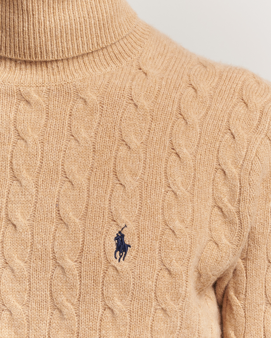 Herre | Trøjer | Polo Ralph Lauren | Wool/Cashmere Rollneck Camel Melange