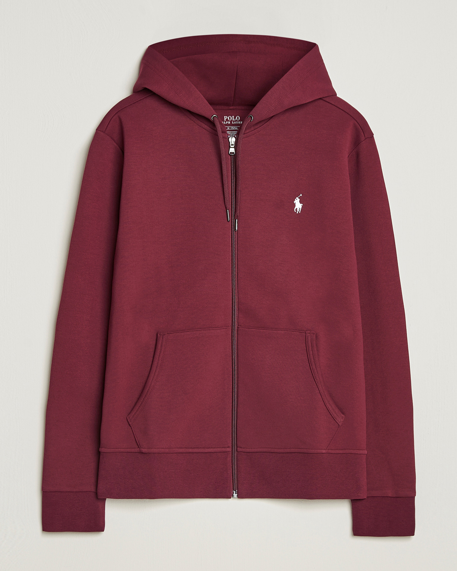 Herre | Trøjer | Polo Ralph Lauren | Double Knitted Full-Zip Hoodie Classic Wine