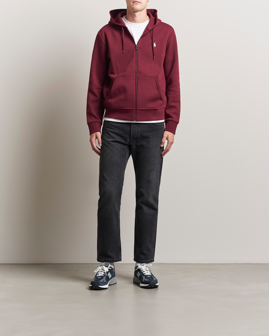 Herre | Trøjer | Polo Ralph Lauren | Double Knitted Full-Zip Hoodie Classic Wine