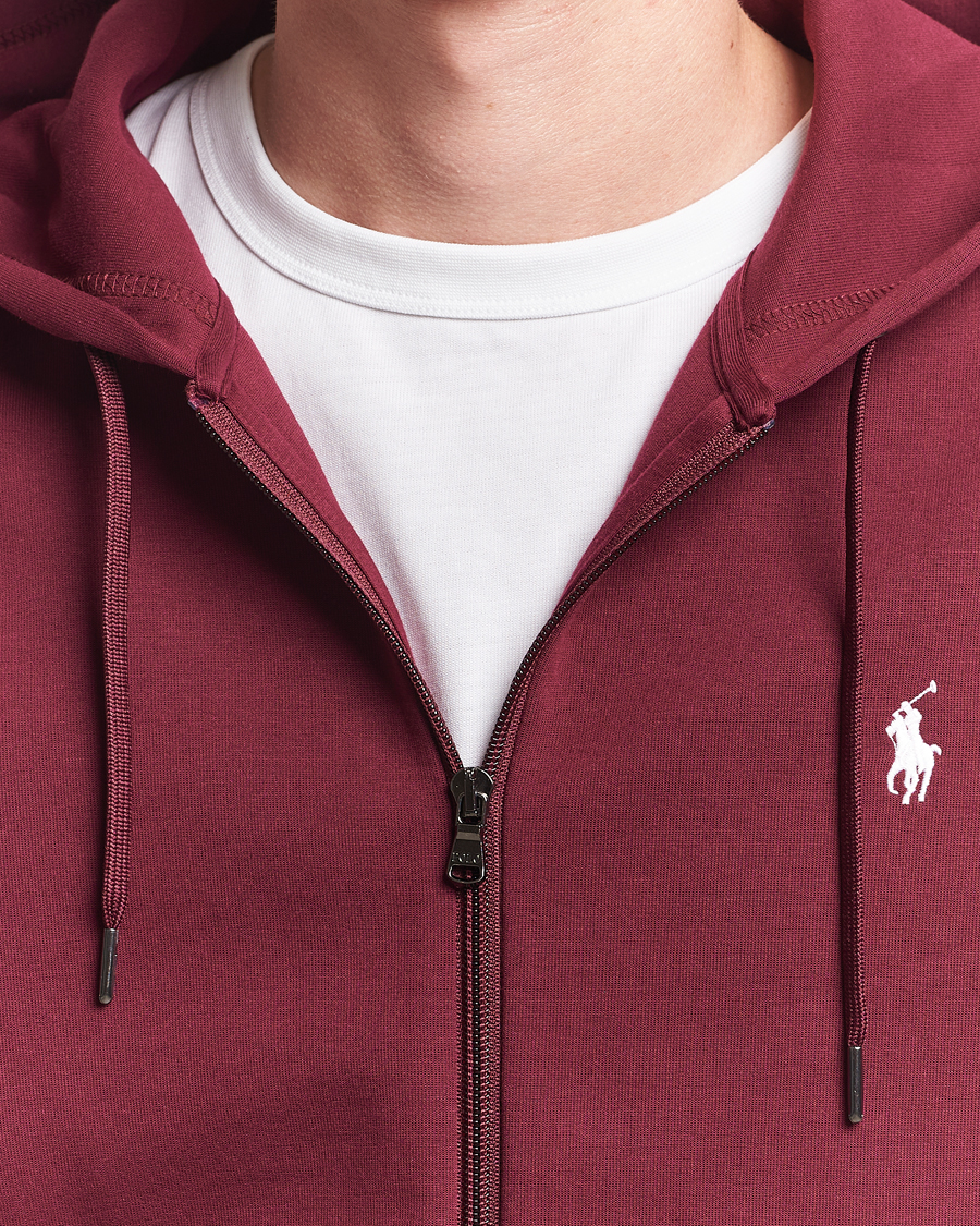 Herre | Trøjer | Polo Ralph Lauren | Double Knitted Full-Zip Hoodie Classic Wine