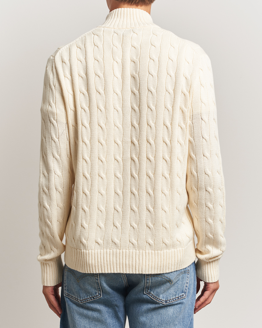 Herre | Trøjer | Polo Ralph Lauren | Cotton Cable Full Zip Andover Cream