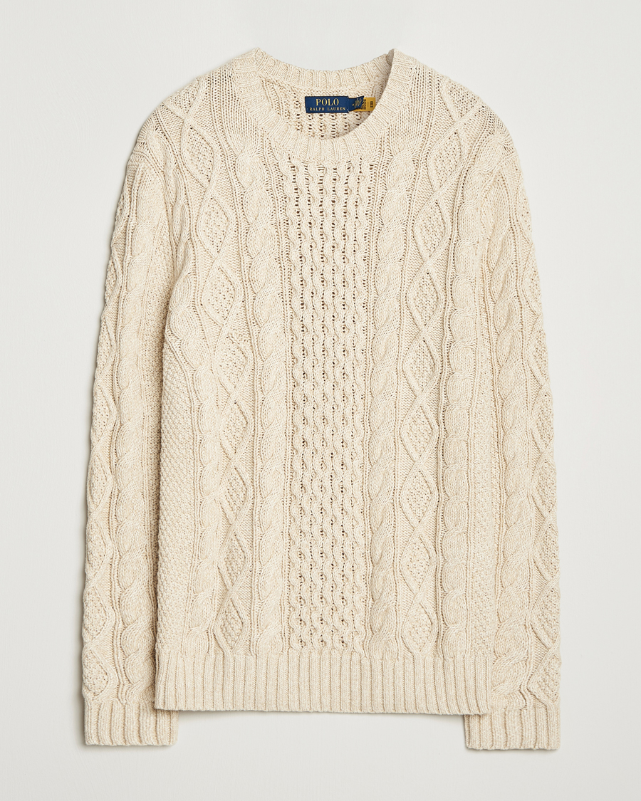 Herre | Trøjer | Polo Ralph Lauren | Cotton Marl Pullover Oatmeal
