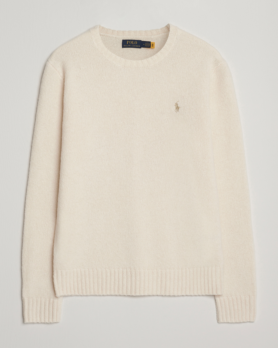 Herre | Trøjer | Polo Ralph Lauren | Alpaca Crew Neck Sweater Cream Tonal