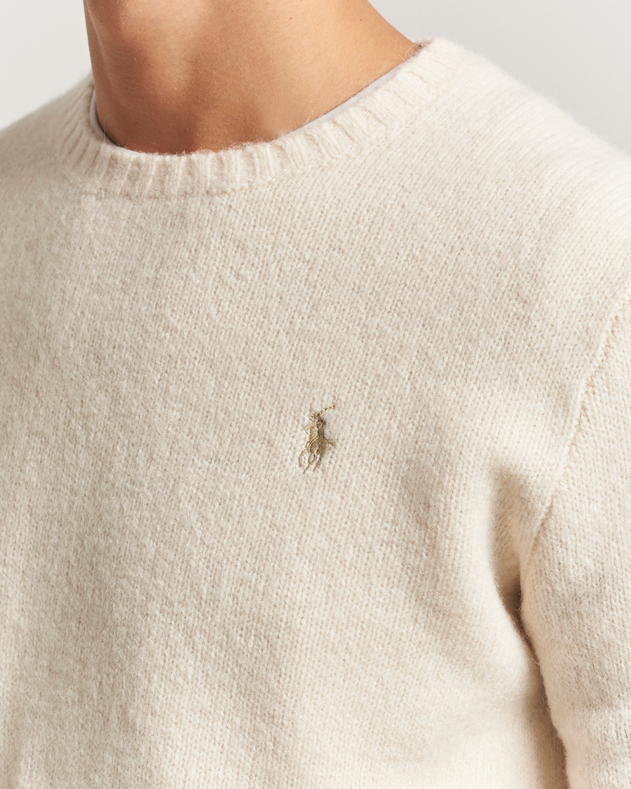 Herre | Trøjer | Polo Ralph Lauren | Alpaca Crew Neck Sweater Cream Tonal