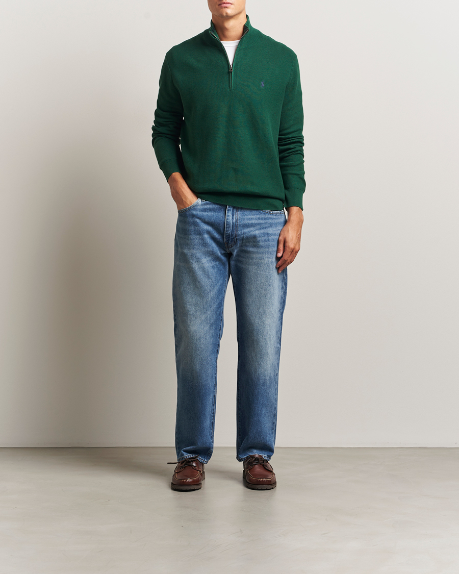 Herre | Trøjer | Polo Ralph Lauren | Textured Half Zip Vintage Pine