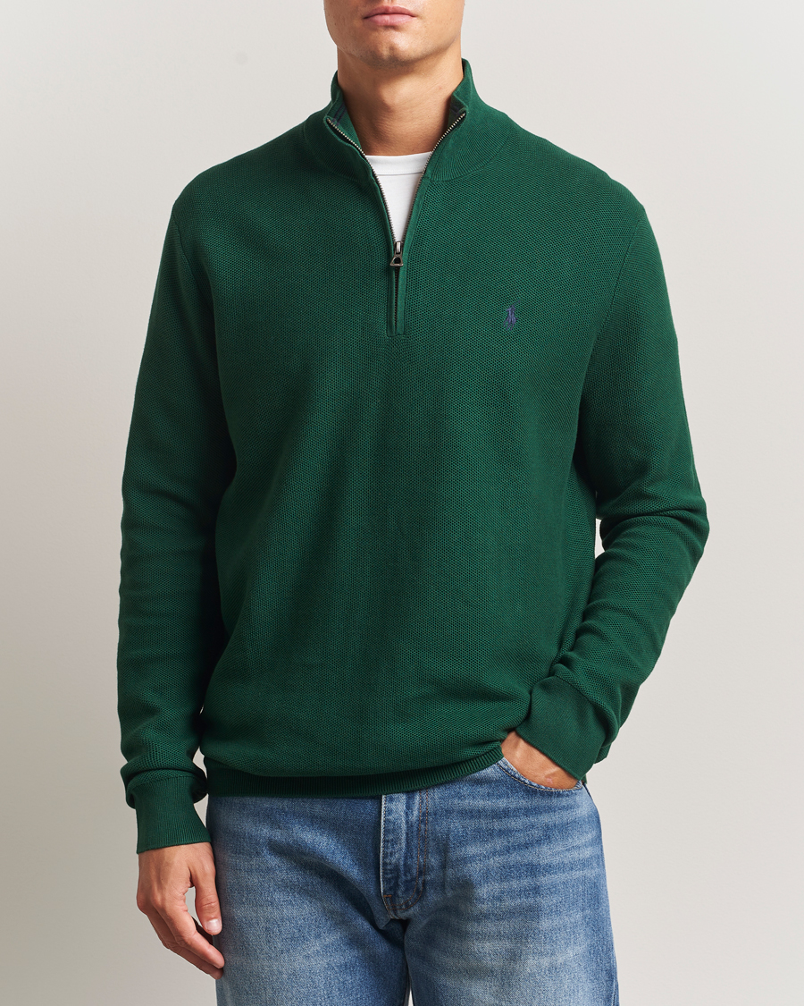 Herre | Trøjer | Polo Ralph Lauren | Textured Half Zip Vintage Pine