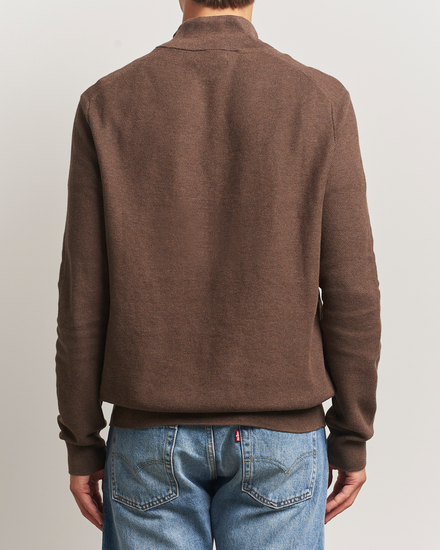 Herre | Trøjer | Polo Ralph Lauren | Textured Half Zip Nutmeg Brown