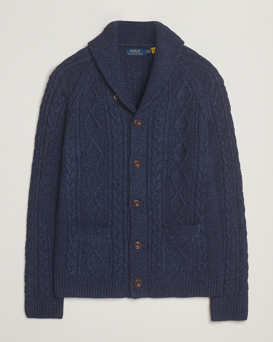 Herre | Trøjer | Polo Ralph Lauren | Cotton Shawl Cardigan Navy Heather