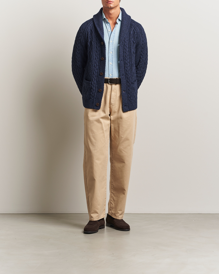 Herre | Trøjer | Polo Ralph Lauren | Cotton Shawl Cardigan Navy Heather
