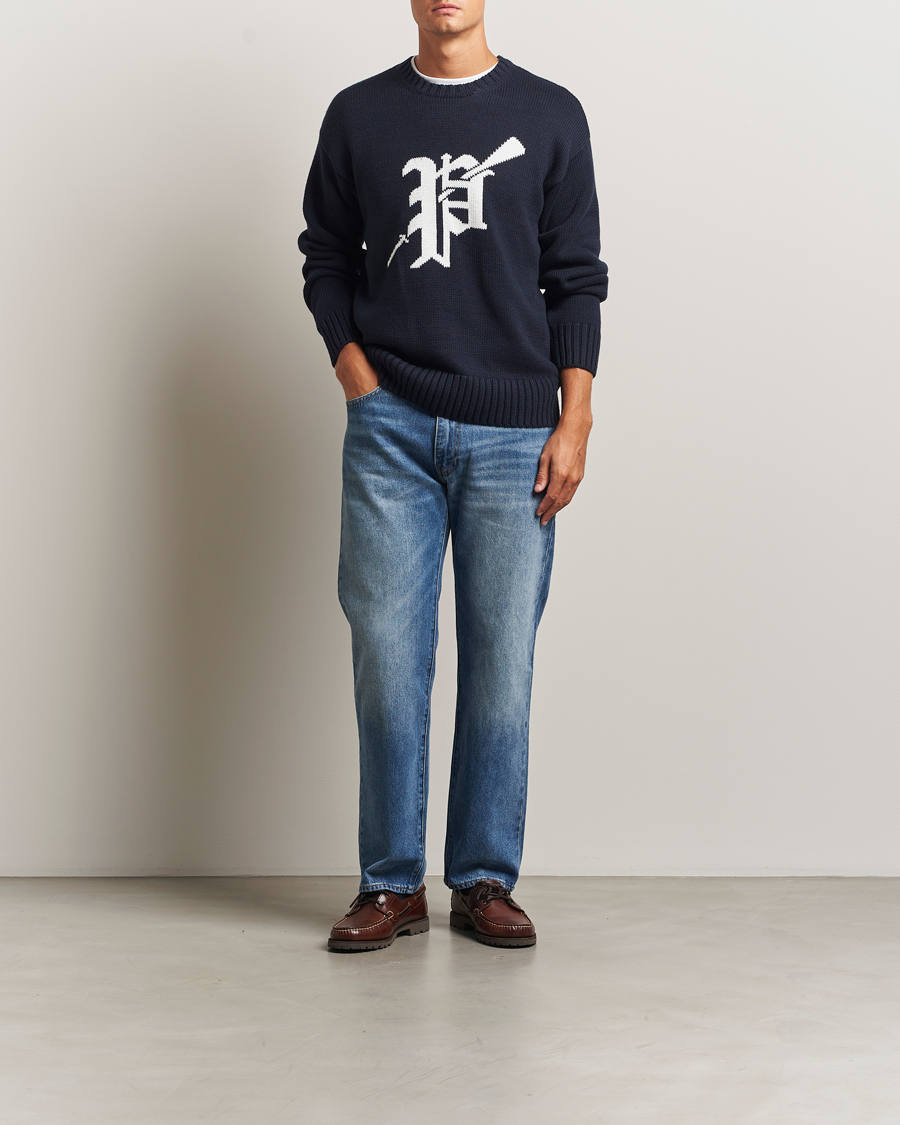Herre | Trøjer | Polo Ralph Lauren | Cotton Logo Sweater Hunter Navy