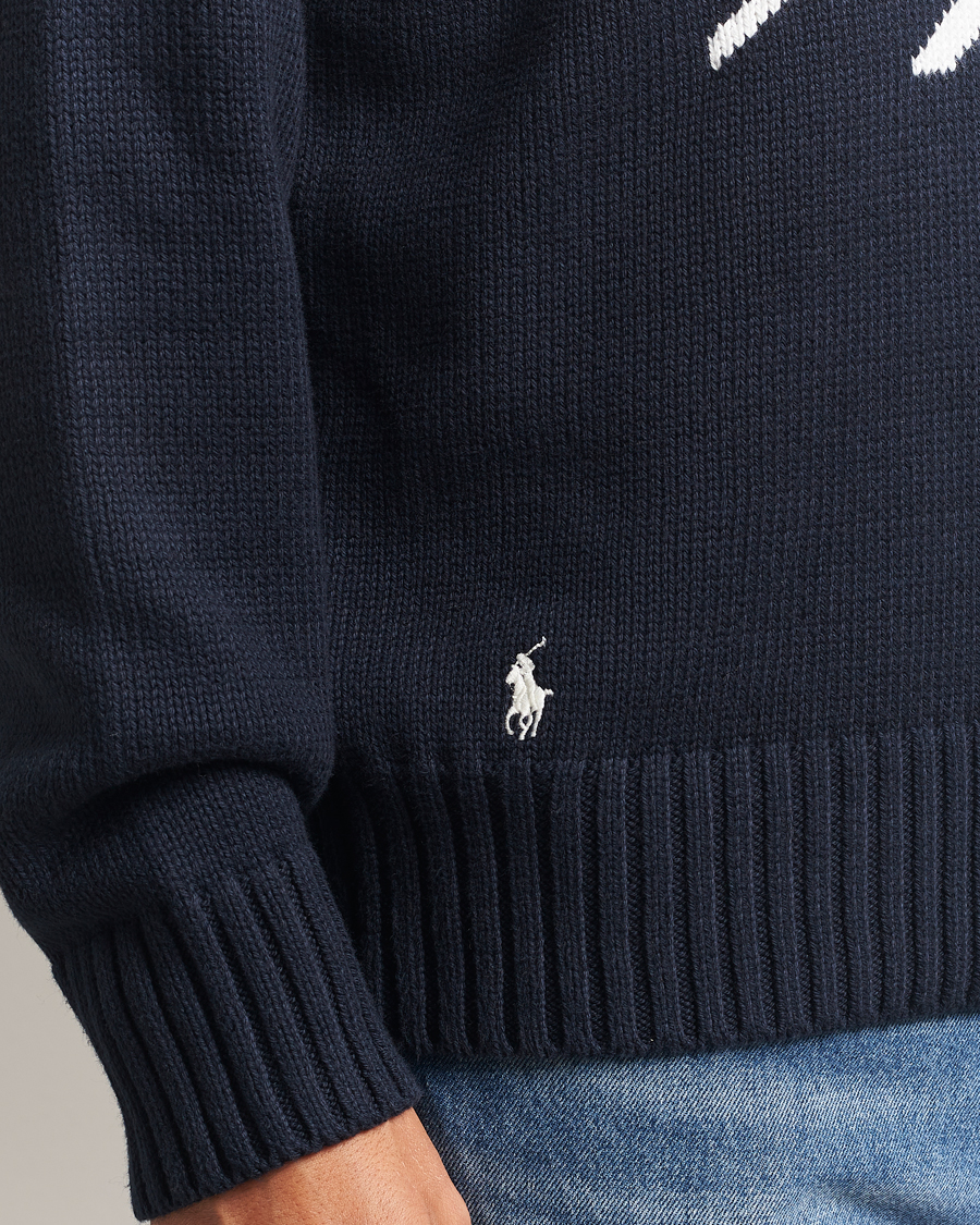 Herre | Trøjer | Polo Ralph Lauren | Cotton Logo Sweater Hunter Navy