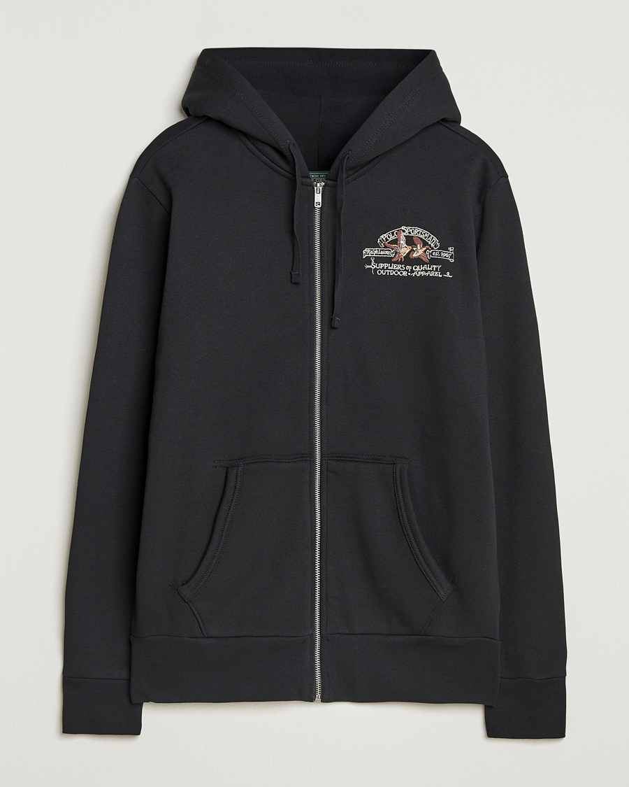 Herre | Trøjer | Polo Ralph Lauren | Back Print Full-zip Polo Black