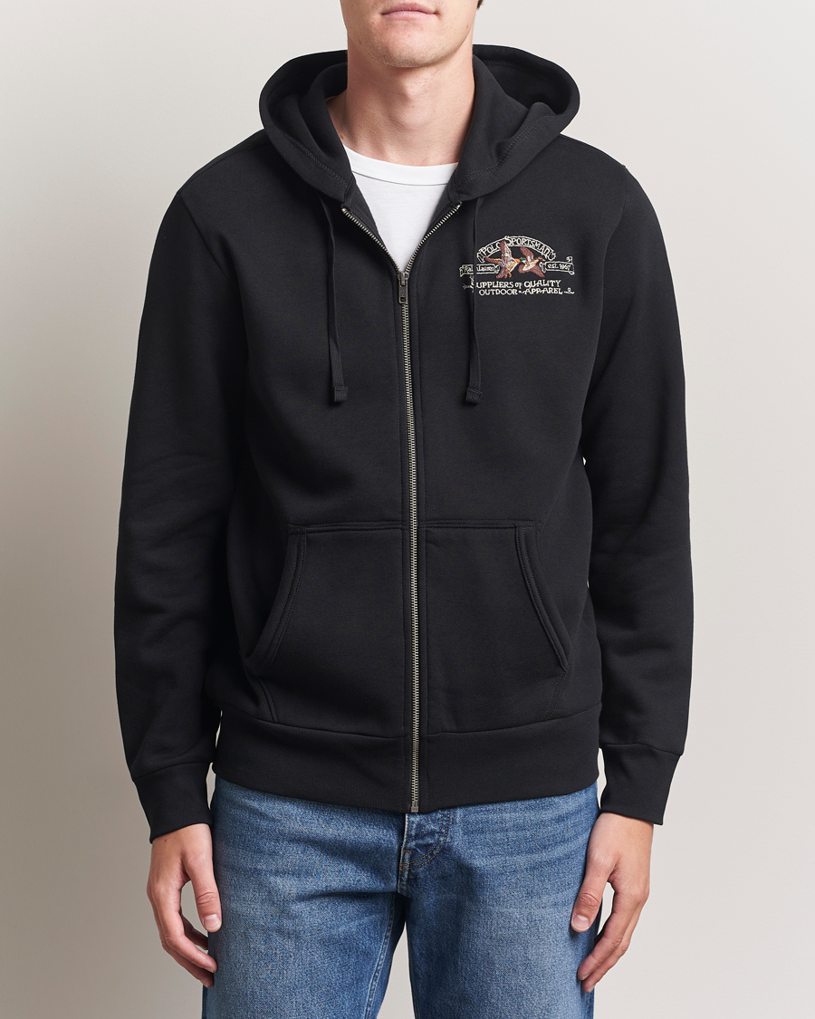 Herre | Trøjer | Polo Ralph Lauren | Back Print Full-zip Polo Black