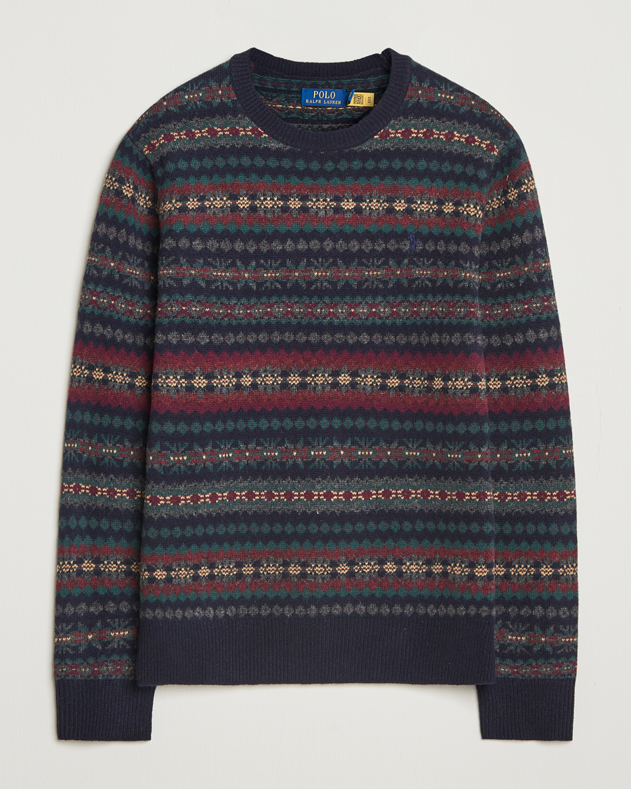 Herre | Trøjer | Polo Ralph Lauren | Fairisle Wool Sweater Navy Combo