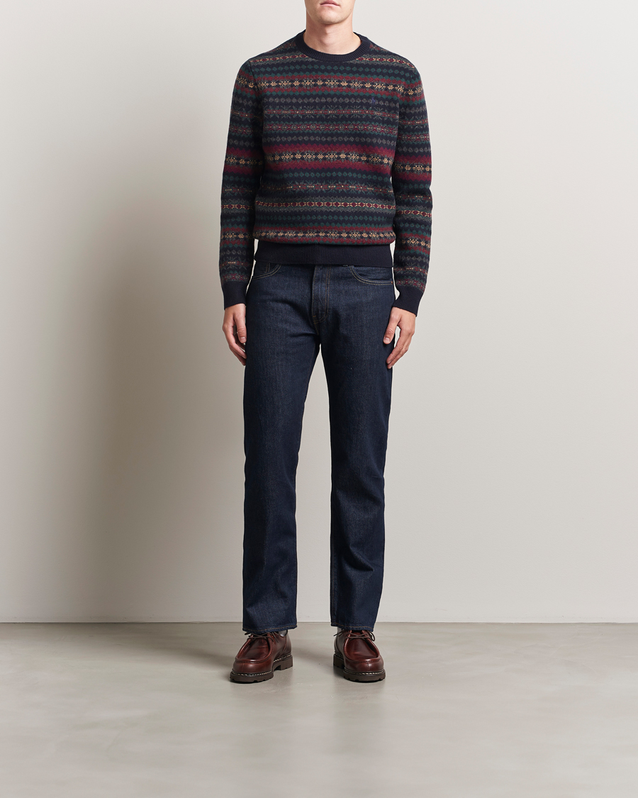 Herre | Trøjer | Polo Ralph Lauren | Fairisle Wool Sweater Navy Combo