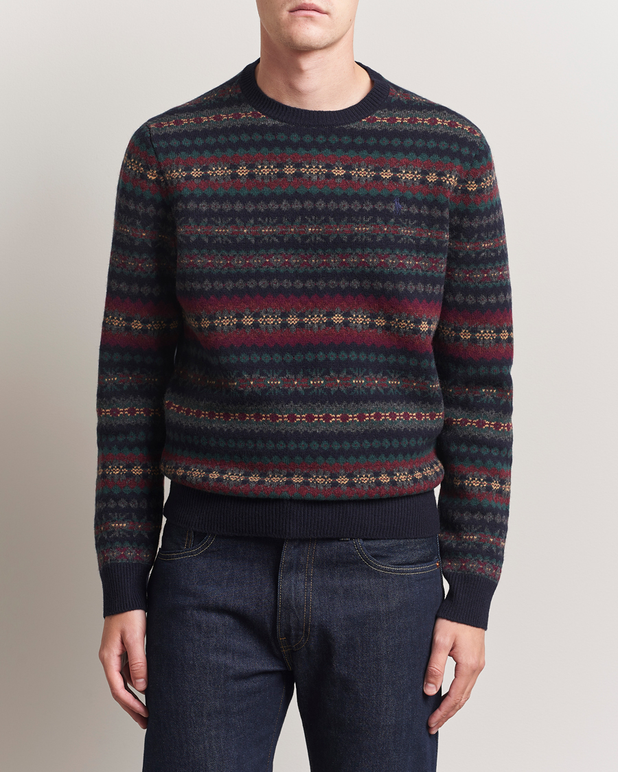Herre | Trøjer | Polo Ralph Lauren | Fairisle Wool Sweater Navy Combo