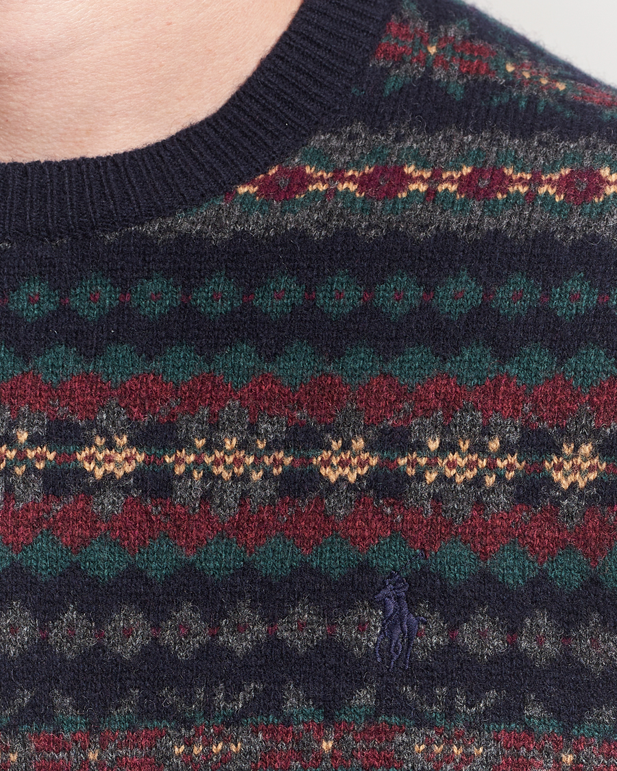 Herre | Trøjer | Polo Ralph Lauren | Fairisle Wool Sweater Navy Combo