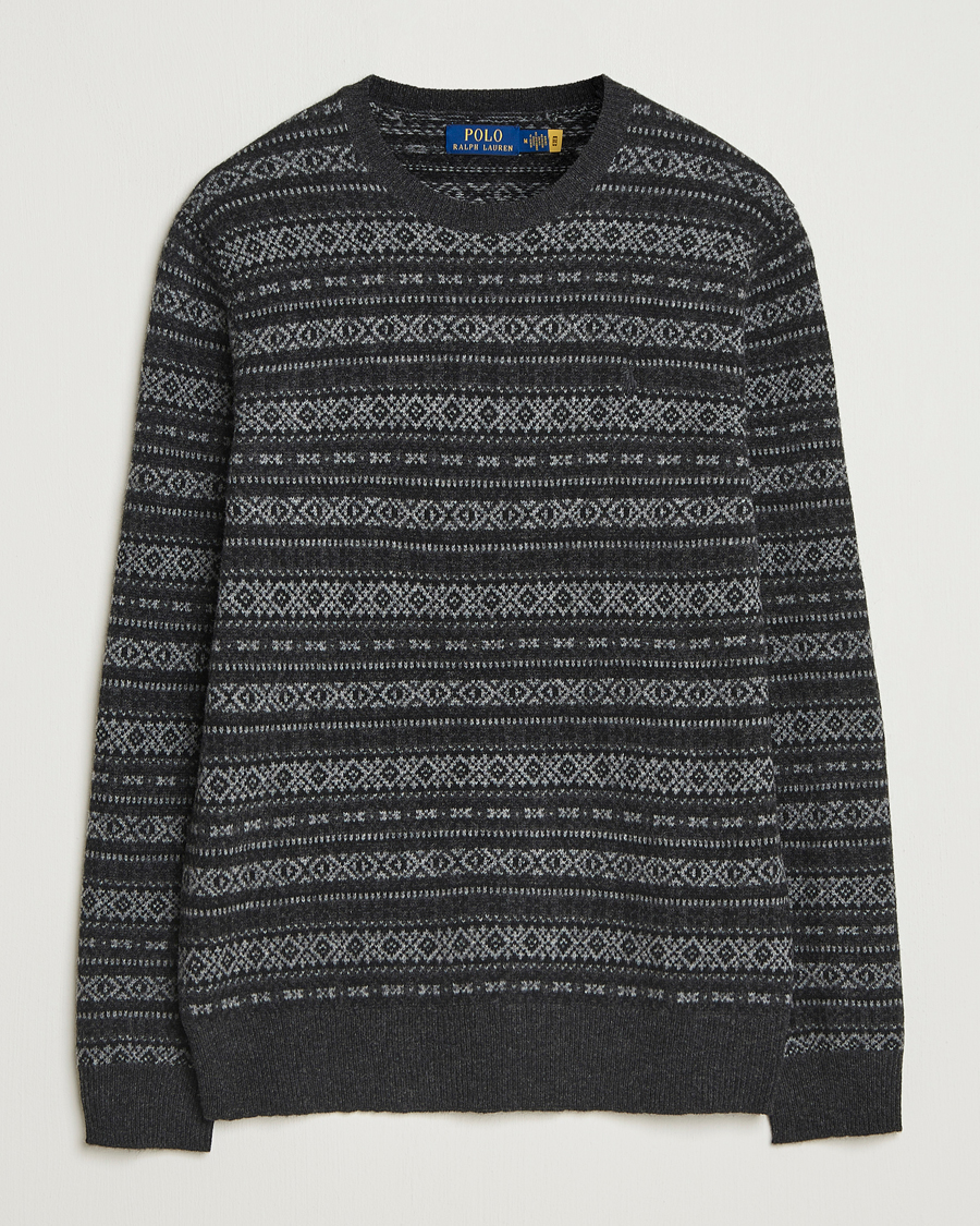Herre | Trøjer | Polo Ralph Lauren | Fairisle Wool Sweater Charcoal Combo