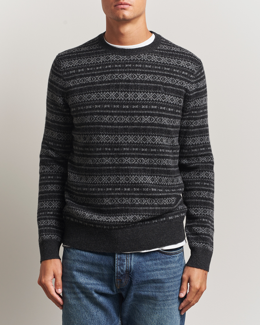 Herre | Trøjer | Polo Ralph Lauren | Fairisle Wool Sweater Charcoal Combo