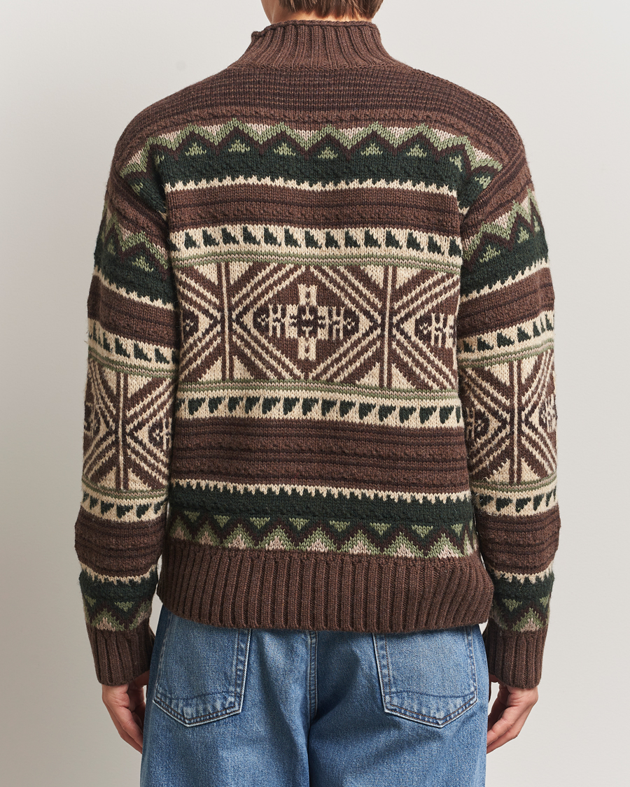 Herre | Trøjer | Polo Ralph Lauren | Wool Cotton Blend Sweater Brown Combo