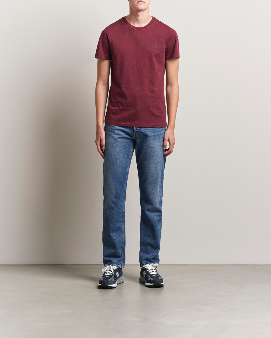 Herre | T-Shirts | Polo Ralph Lauren | Crew Neck T-Shirt Spring Wine Heather