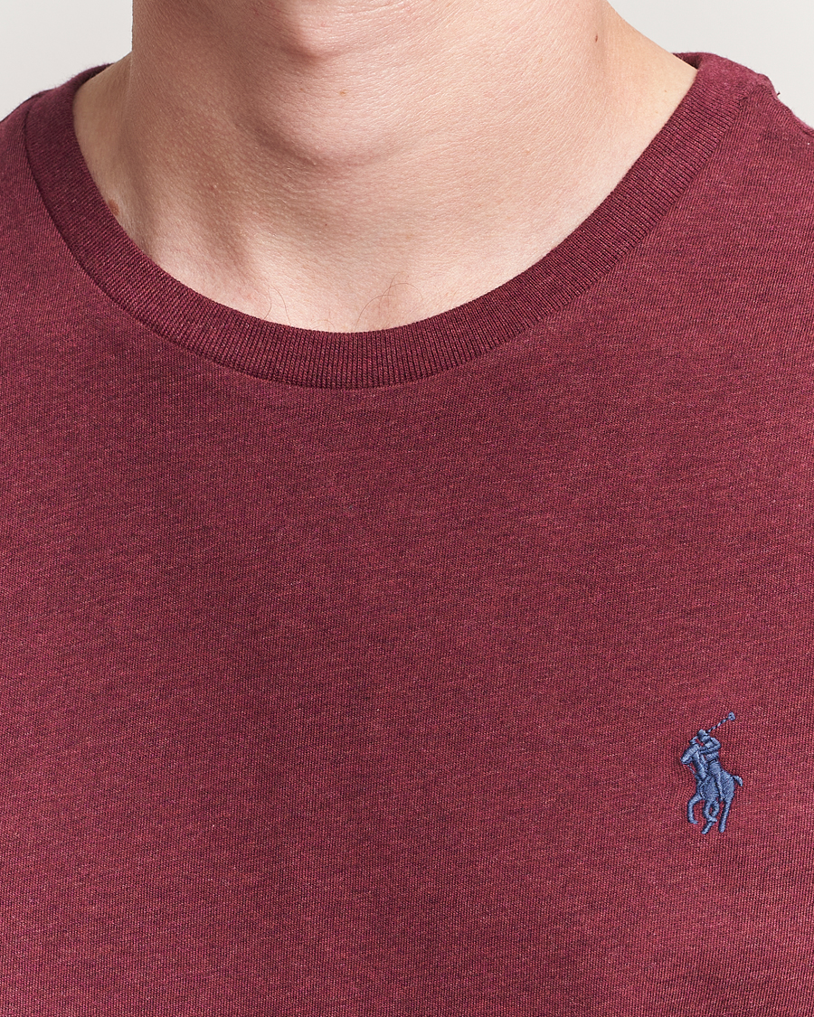 Herre | T-Shirts | Polo Ralph Lauren | Crew Neck T-Shirt Spring Wine Heather