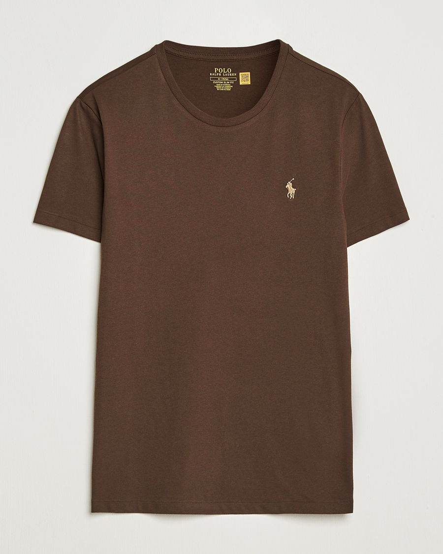 Herre | T-Shirts | Polo Ralph Lauren | Crew Neck T-Shirt Nutmeg Brown