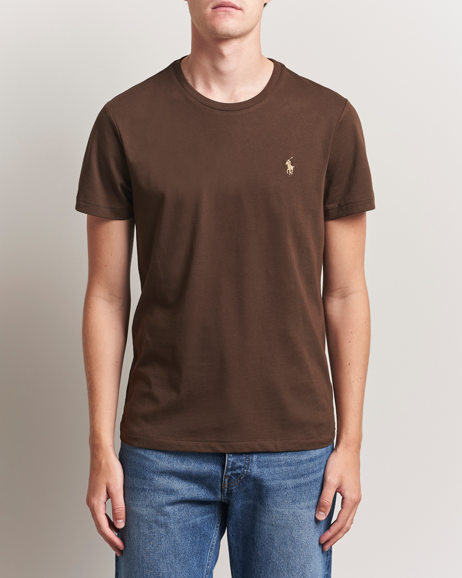 Herre | T-Shirts | Polo Ralph Lauren | Crew Neck T-Shirt Nutmeg Brown