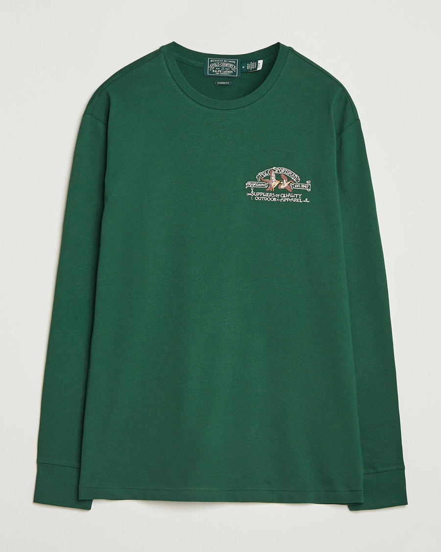 Herre | T-Shirts | Polo Ralph Lauren | Classic Fit Long Sleeve Jersey T-Shirt Vintage Pine