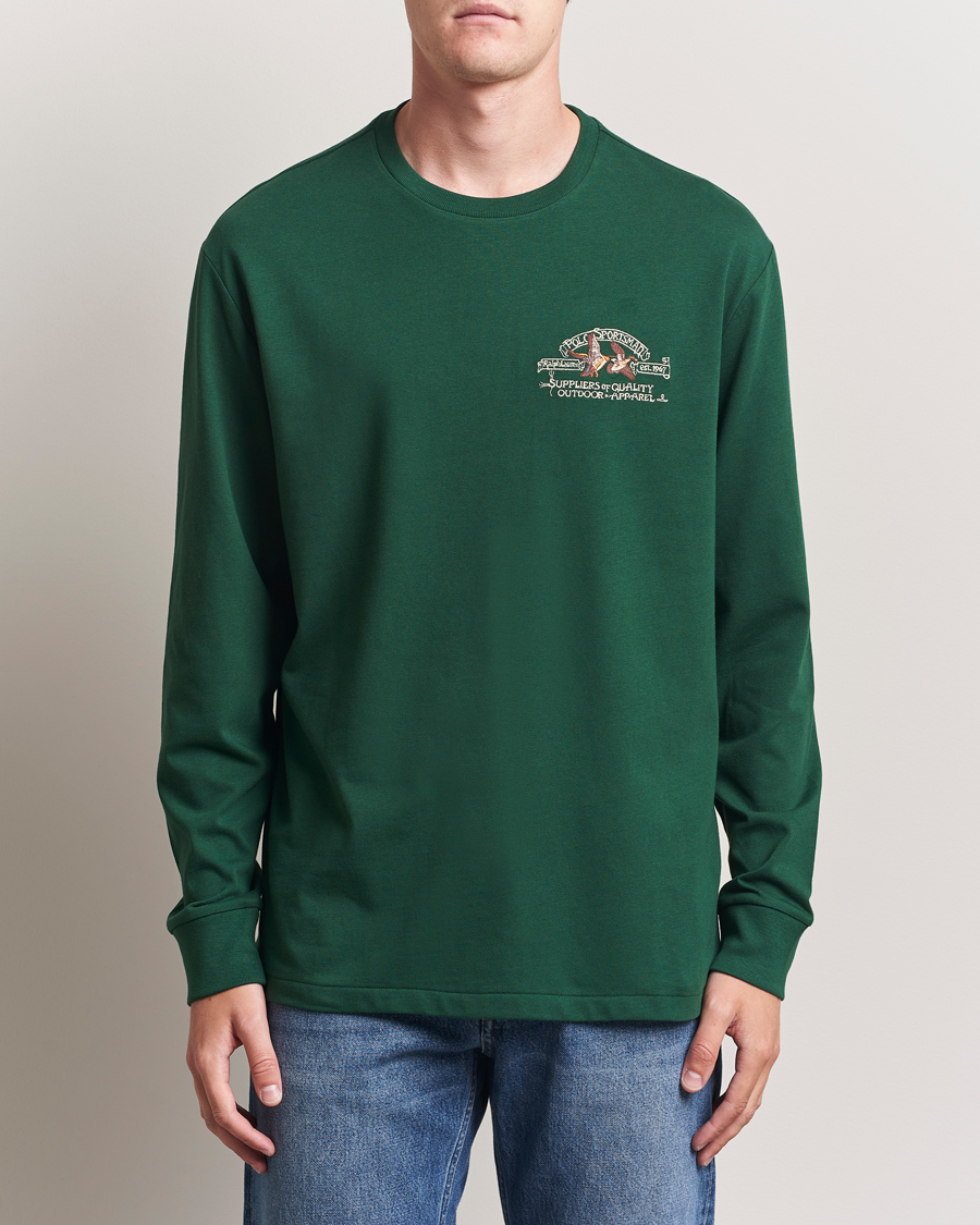 Herre | T-Shirts | Polo Ralph Lauren | Classic Fit Long Sleeve Jersey T-Shirt Vintage Pine