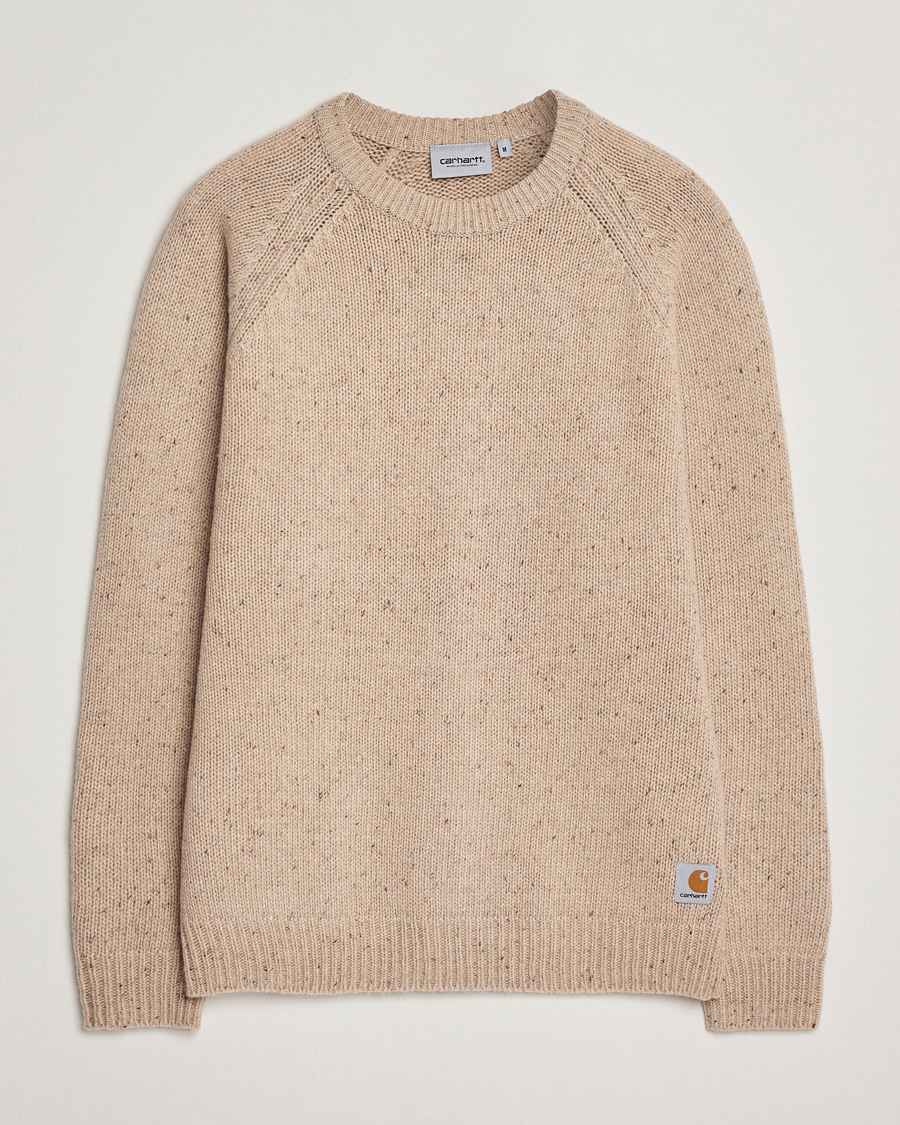 Herre | Trøjer | Carhartt WIP | Anglistic Wool/Cotton Sweater Fleur De Sel