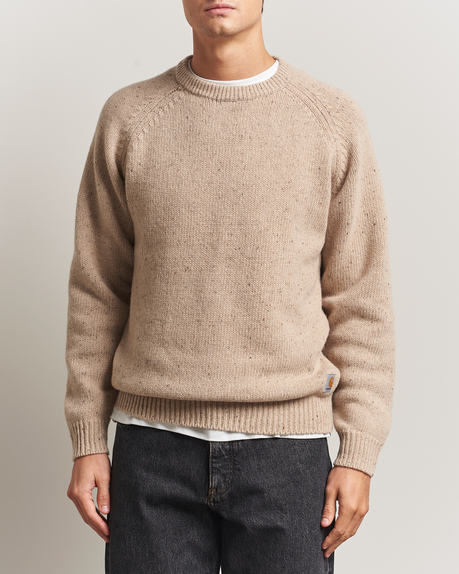 Herre | Trøjer | Carhartt WIP | Anglistic Wool/Cotton Sweater Fleur De Sel