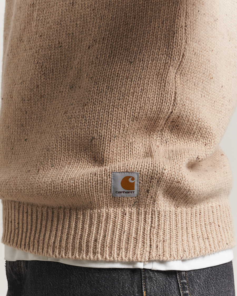 Herre | Trøjer | Carhartt WIP | Anglistic Wool/Cotton Sweater Fleur De Sel
