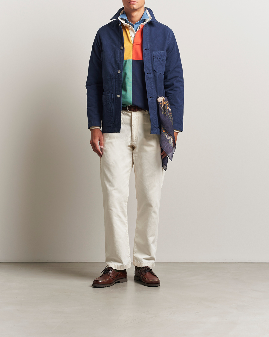 Herre | Jakker | Drake's | Duck Cotton Canvas Chore Coat Navy