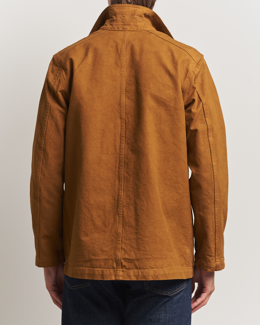 Herre | Jakker | Drake's | Duck Cotton Canvas Chore Coat Tobacco