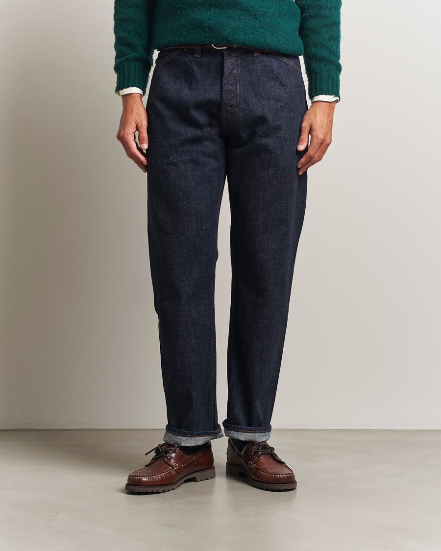 Herre | Jeans | Drake's | 5-Pocket Japanese Selvedge Jeans Indigo