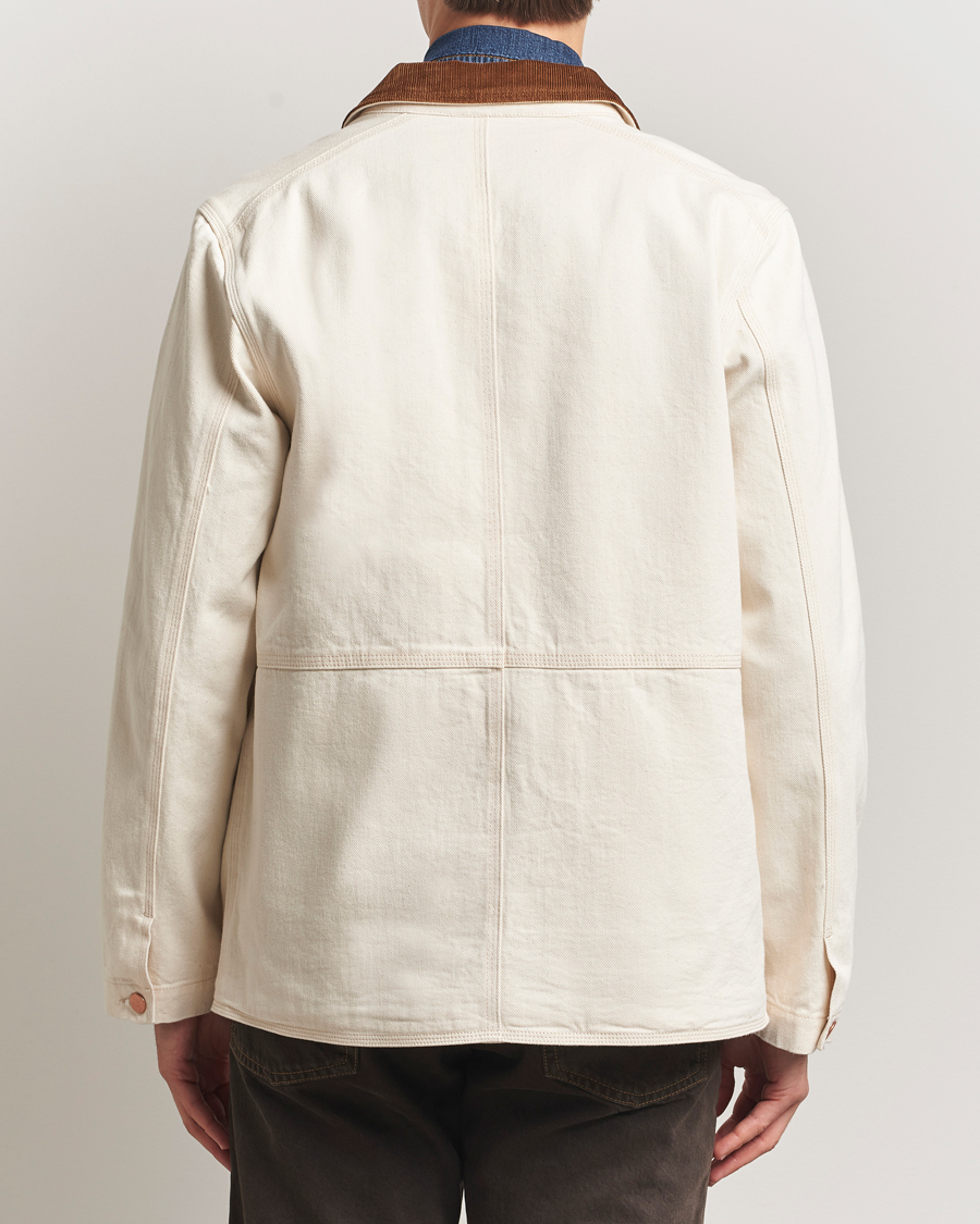 Herre | Jakker | Drake's | Denim Welder Jacket Ecru