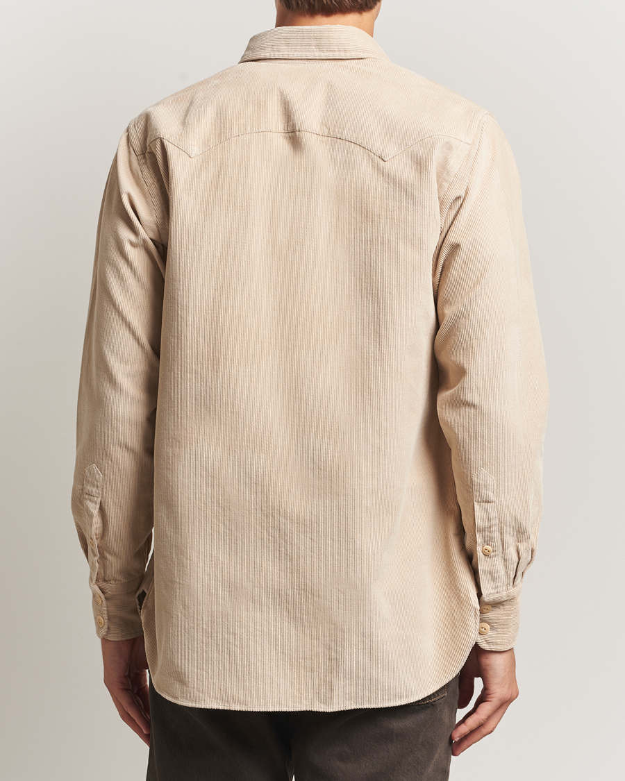 Herre | Skjorter | Drake's | Fine Corduroy Work Shirt Ecru