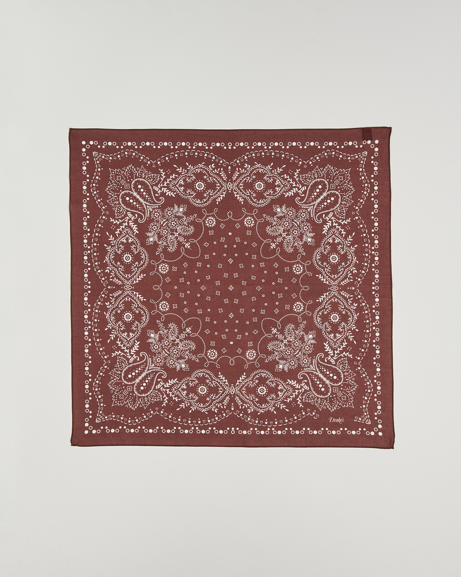 Herre | Drake's Paisley Bandana Red | Drake's | Paisley Bandana Red
